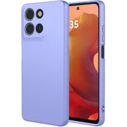 Coque arrière en silicone Phonesta Soft Silk pour Motorola Moto G17/G17 Power/G15/G15 Power - Violet