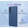 Coque arrière en silicone Phonesta Soft Silk pour Motorola Moto G35 - Bleu foncé 1
