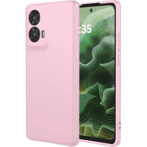 Coque arrière en silicone Phonesta Soft Silk pour Motorola Moto G35 - Rose