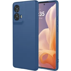 Coque arrière en silicone Phonesta Soft Silk pour Motorola Moto G85 - Bleu foncé