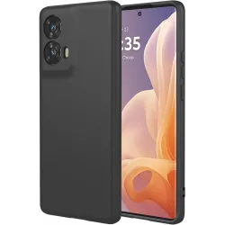 Coque arrière en silicone Phonesta Soft Silk pour Motorola Moto G85 - Noir