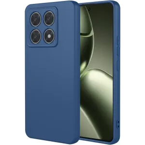 Coque arrière en silicone Phonesta Soft Silk pour Xiaomi 14T - Bleu foncé