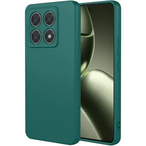 Coque arrière en silicone Phonesta Soft Silk pour Xiaomi 14T - Vert foncé