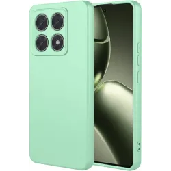 Coque arrière en silicone Phonesta Soft Silk pour Xiaomi 14T - Vert matcha