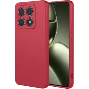 Coque arrière en silicone Phonesta Soft Silk pour Xiaomi 14T - Rouge