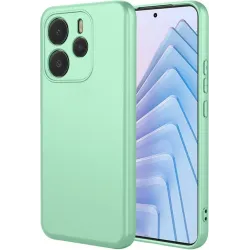 Coque arrière en silicone Phonesta Soft Silk pour Xiaomi Redmi Note 14 5G - Vert matcha