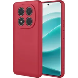 Coque arrière en silicone Phonesta Soft Silk pour Xiaomi Redmi Note 14 Pro 5G / Xiaomi Poco X7 - Rouge