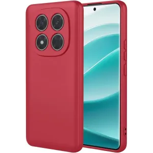 Coque arrière en silicone Phonesta Soft Silk pour Xiaomi Redmi Note 14 Pro 5G / Xiaomi Poco X7 - Rouge