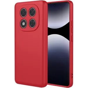 Coque arrière en silicone Phonesta Soft Silk pour Xiaomi Redmi Note 14 Pro 4G - Rouge
