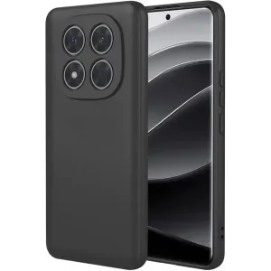 Coque arrière en silicone Phonesta Soft Silk pour Xiaomi Redmi Note 14 Pro Plus - Noir