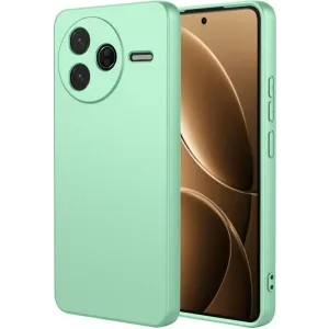 Coque arrière en silicone Phonesta Soft Silk pour Xiaomi Poco F7 Pro - Vert matcha