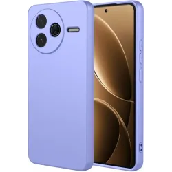 Coque arrière en silicone Phonesta Soft Silk pour Xiaomi Poco F7 Pro - Violet