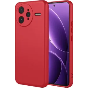 Coque arrière en silicone Phonesta Soft Silk pour Xiaomi Poco F7 Ultra - Rouge
