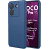 Coque arrière en silicone Phonesta Soft Silk pour Xiaomi Poco M7 Pro - Bleu foncé