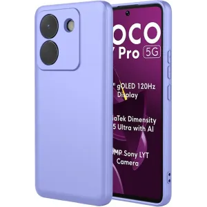 Coque arrière en silicone Phonesta Soft Silk pour Xiaomi Poco M7 Pro - Violet