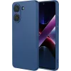 Coque arrière en silicone Phonesta Soft Silk pour Xiaomi Poco X7 Pro - Bleu foncé