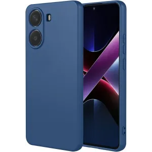Coque arrière en silicone Phonesta Soft Silk pour Xiaomi Poco X7 Pro - Bleu foncé