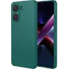 Coque arrière en silicone Phonesta Soft Silk pour Xiaomi Poco X7 Pro - Vert foncé