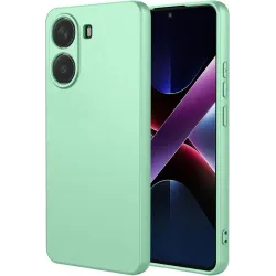 Coque arrière en silicone Phonesta Soft Silk pour Xiaomi Poco X7 Pro - Vert matcha