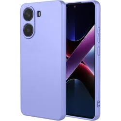 Coque arrière en silicone Phonesta Soft Silk pour Xiaomi Poco X7 Pro - Violet