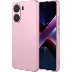 Coque arrière en silicone Phonesta Soft Silk pour Xiaomi Poco X7 Pro - Rose