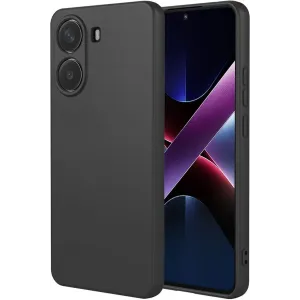 Coque arrière en silicone Phonesta Soft Silk pour Xiaomi Poco X7 Pro - Noir