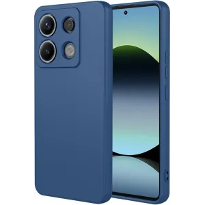 Coque arrière en silicone Phonesta Soft Silk pour Xiaomi Redmi Note 14S/13 Pro / Xiaomi Poco M6 Pro - Bleu foncé
