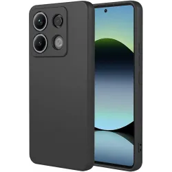 Coque arrière en silicone Phonesta Soft Silk pour Xiaomi Redmi Note 14S/13 Pro / Xiaomi Poco M6 Pro - Noir