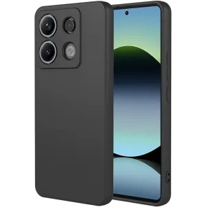 Coque arrière en silicone Phonesta Soft Silk pour Xiaomi Redmi Note 14S/13 Pro / Xiaomi Poco M6 Pro - Noir