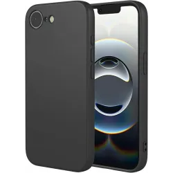 Coque arrière en silicone Phonesta Soft Silk pour Apple iPhone 17e/16e - Noir