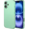 Coque arrière en silicone Phonesta Soft Silk pour Apple iPhone 17 - Vert matcha