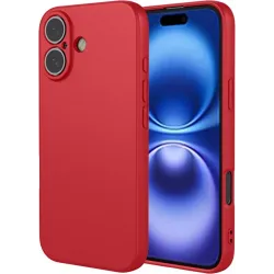 Coque arrière en silicone Phonesta Soft Silk pour Apple iPhone 17 - Rouge