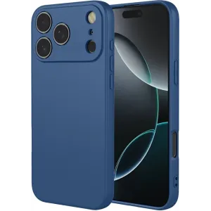 Coque arrière en silicone Phonesta Soft Silk pour Apple iPhone 17 Pro - Bleu foncé