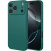 Coque arrière en silicone Phonesta Soft Silk pour Apple iPhone 17 Pro Max - Vert foncé