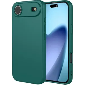 Coque arrière en silicone Phonesta Soft Silk pour Apple iPhone Air - Vert foncé