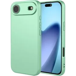 Coque arrière en silicone Phonesta Soft Silk pour Apple iPhone Air - Vert matcha