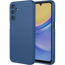 Coque arrière en silicone Phonesta Soft Silk pour Samsung Galaxy A36 - Bleu foncé