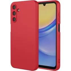 Coque arrière en silicone Phonesta Soft Silk pour Samsung Galaxy A36 - Rouge
