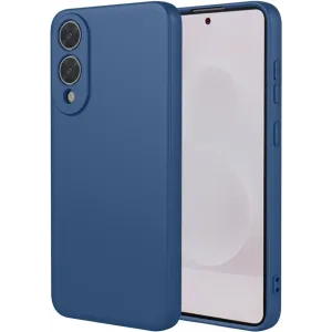 Coque arrière en silicone Phonesta Soft Silk pour Samsung Galaxy S25 Edge - Bleu foncé