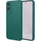Coque arrière en silicone Phonesta Soft Silk pour Samsung Galaxy S25 Edge - Vert foncé