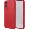 Coque arrière en silicone Phonesta Soft Silk pour Samsung Galaxy S25 Edge - Rouge