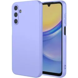 Coque arrière en silicone Phonesta Soft Silk pour Samsung Galaxy S25/S24 - Violet