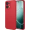 Coque arrière en silicone Phonesta Soft Silk pour Oppo A6 Pro - Rouge