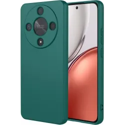 Coque arrière en silicone Phonesta Soft Silk pour HONOR Magic8 Lite - Vert foncé