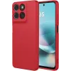 Coque arrière en silicone Phonesta Soft Silk pour Motorola Moto G57 Power - Rouge