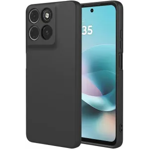 Coque arrière en silicone Phonesta Soft Silk pour Motorola Moto G57 Power - Noir