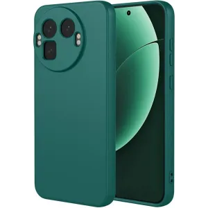 Coque arrière en silicone Phonesta Soft Silk pour Realme GT 8 Pro - Vert foncé