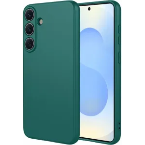 Coque arrière en silicone Phonesta Soft Silk pour Samsung Galaxy S26 Plus - Vert foncé