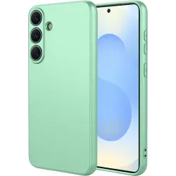 Coque arrière en silicone Phonesta Soft Silk pour Samsung Galaxy S26 Plus - Vert matcha