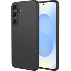 Coque arrière en silicone Phonesta Soft Silk pour Samsung Galaxy S26 Plus - Noir